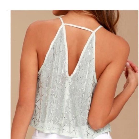 Free People Turn It On Embellished Camisole (X-Small, Plum
